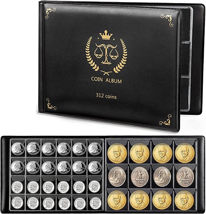 AITIME 312 Pockets Coin Collection Holder Album by AITIME