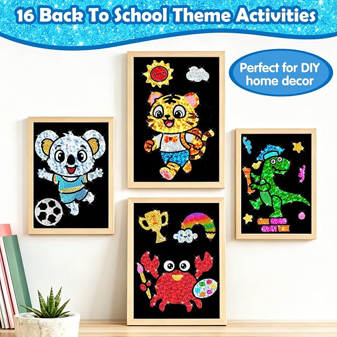 FUNNYB&G Foil Art Craft Kit for Boys 4-10 Years Old: Mess-Free & No-Glue - Image 9