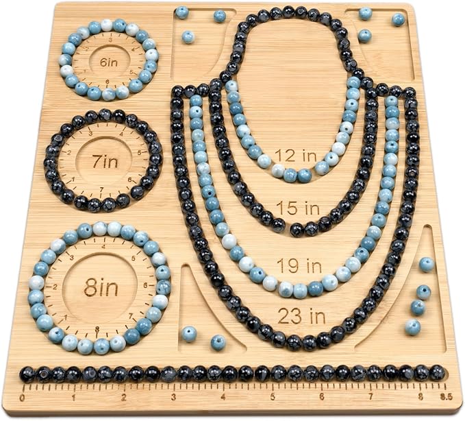 Petoysoso Bead Boards for Jewelry Making, Bamboo Beading Board for Necklace & - Image 6