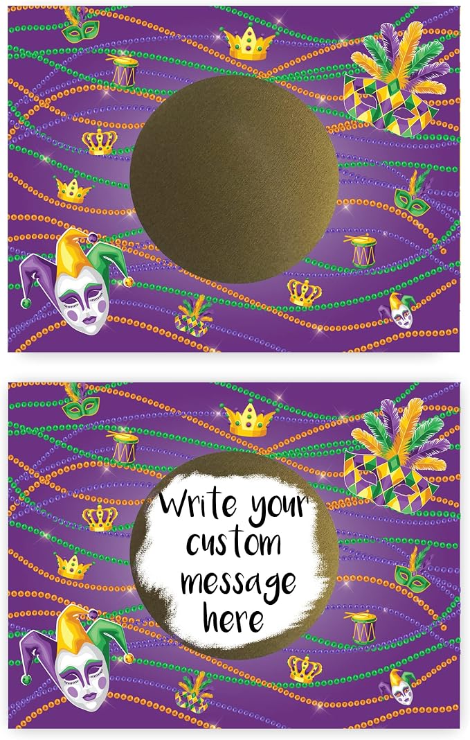 My Scratch Offs 20 Pack Mardi Gras Make Your Own DIY Scratch Off Cards & - Image 2