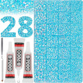 36000Pcs Turquoise Rhinestones for Bedazzling, Mixed Sizes 2-6mm Flatback Gems by Worthofbest