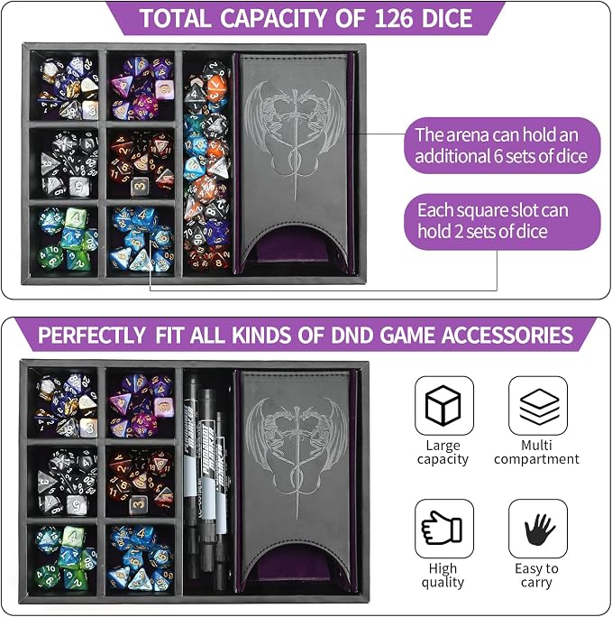 Grajar DND Dice Tray and Dice Tower - Image 2