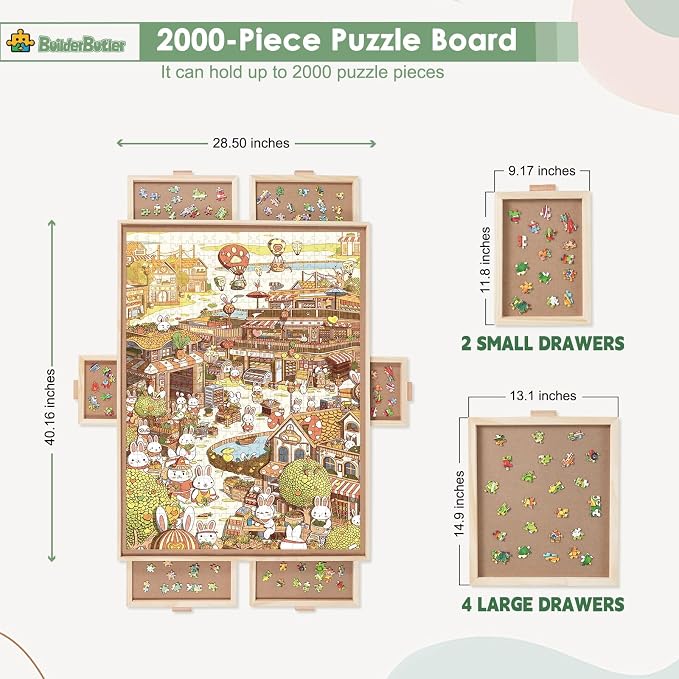 BuilderButler 2000 Pieces Rotating Puzzle Board - Image 3
