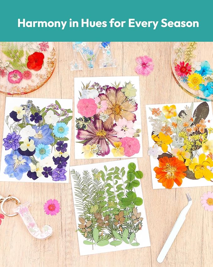Dried Flowers, Resiners 100Pcs Pressed Flowers - Image 2