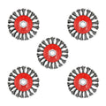 5 Pack 4 Inch Twist Knotted Wire Wheel Brush for Angle Grinder with 5/8 Inch-11 Threaded Arbor - 0.02 Inch Carbon Steel Wire for Heavy-Duty Conditioning for Various Metals