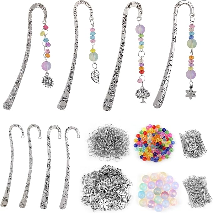 Framendino, 8 Set Metal Bookmarks Kit DIY Flower Hook by Framendino