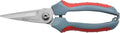 Clauss 8" Titanium Snips with Wire Cutter, Spring-Assist, Serrated Blades, Gray (18039)