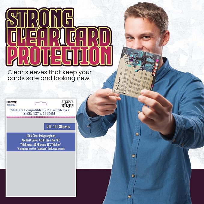 Sleeve Kings Standard Card Sleeves – 110 Count, XXL Size, Compatible - Image 2