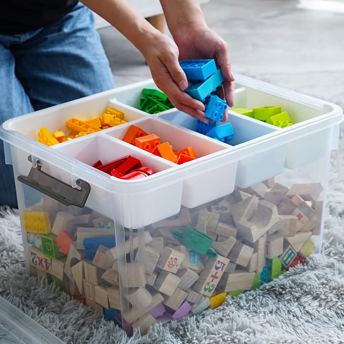 Citylife 17QT Clear Craft Organizers and Storage Box - Image 3