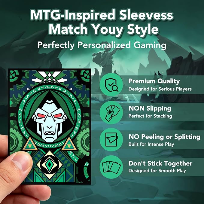 MTG Card Sleeves 100ct, Smooth Shuffle, Art Card Sleeves Deck Protector - Image 3