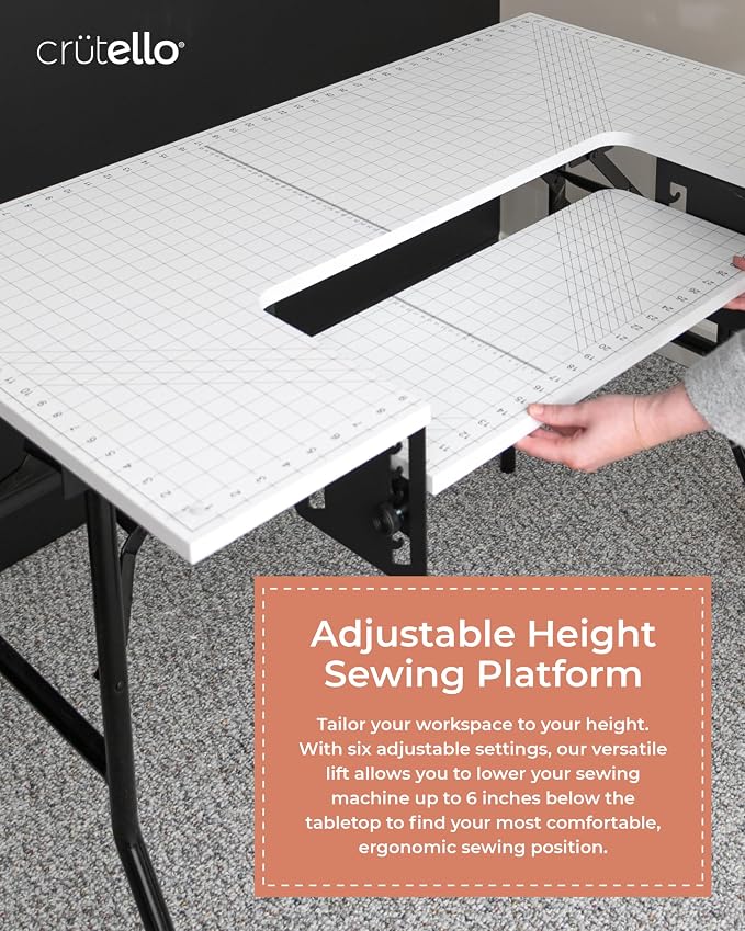 Crutello Folding Sewing & Craft Table, 42x24 Inch - Image 3