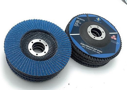 SIGNI Premium Zirconia Flap Discs for Grinding Metal Steel 10-Pack (4.5 inch T27 60#)