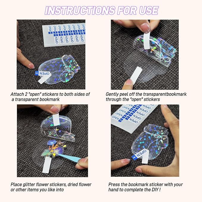 62 Pcs DIY Bookmark Kit, Sprout Book Mark Making Kit, Include Clear Bookmarks - Image 5