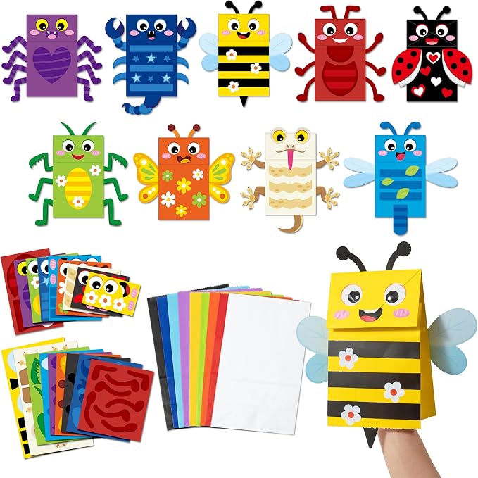 WATINC 9Pack Hand Puppet Art Craft by WATINC