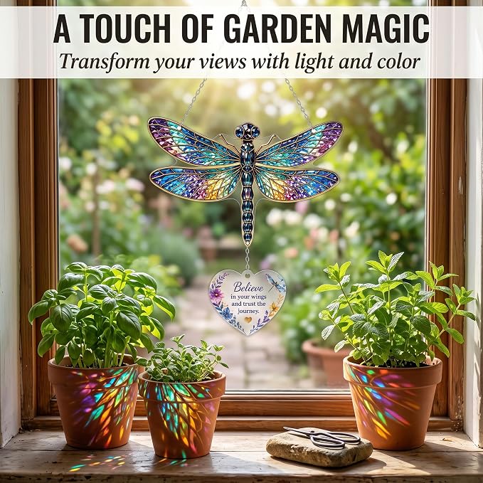 Devory 4 Inch Acrylic Dragonfly Suncatcher, Sun Catchers Indoor Window - Image 9