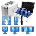 Diamond Hole Saw Kit - 6pcs Drill Bits for Porcelain Tile, Ceramic, Marble, Granite, 5/8-11 Thread, 4/5" to 4" (20 to 100mm)