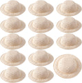15pcs 2" Miniature Straw Hats, Woven Doll Caps by CLISENCE