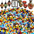 1600 Pcs Mosaic Tiles, Glass Mosaic Tiles by UZLUbuywithconfidence