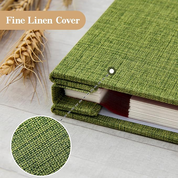 potricher Large Photo Album Self Adhesive 4x6 5x7 8x10 Pictures Linen Cover 40 - Image 5
