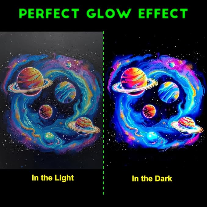 FansArriche Glow in the Dark Paint, 24 Colors x 20 ml Fabric Paint | 3D Neon - Image 3