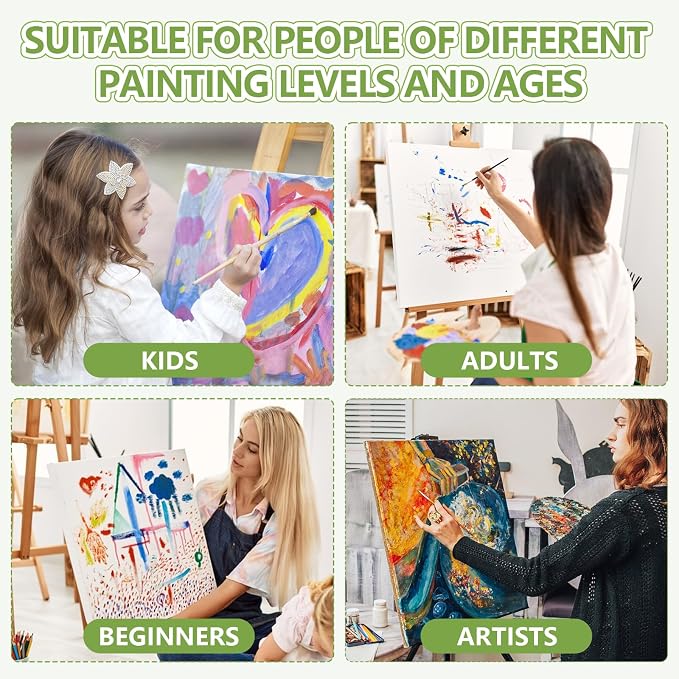 FUMILE Stretched Canvas for Painting 12x12, 12 Pack Square Canvases for - Image 8