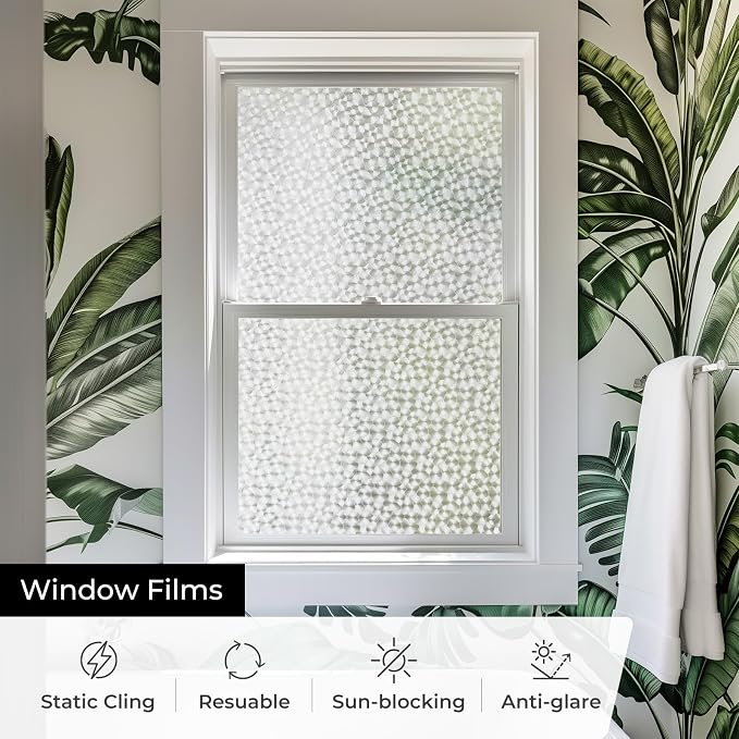 ADD.HERES Window Privacy Film, Glass Decorative Static Cling, Removable Sun - Image 3