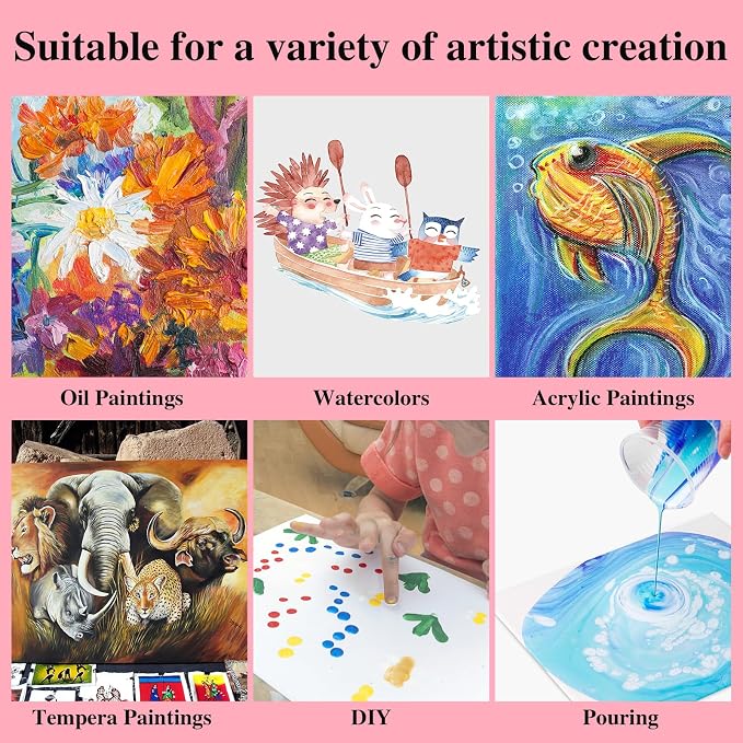 ESRICH Canvas Boards for Painting 8x10 Inch, 56 Pack Bulk 8x10 Inch Canvases - Image 3