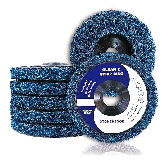 5 PCS - Paint Stripping Wheel Disc Abrasive, Remove Paint Coating Rust Welds Oxidation - Efficient Strip Disc for Metal Surface Preparation & Angle Grinding - (5" x 7/8")