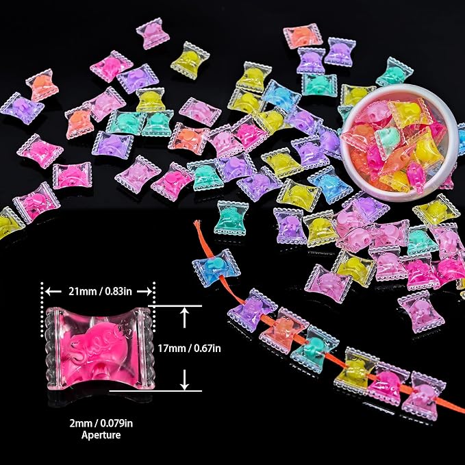 100+ pcs Candy Bulk Assorted Cute Kandi Beads - Image 2