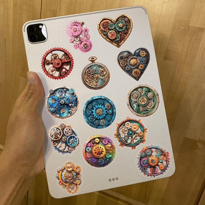 50 Pcs Mechanical Gears PET Aesthetic Stickers - Image 6