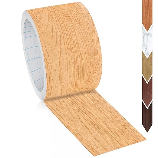 GSCIT Club Wood Grain Repair Tape, 2.3 inch X 15ft Self Adhesive Maple Grain Repair Patch for Tables, Chairs, Baseboards, Doors, Windows, Floors, Handicraft DIY.