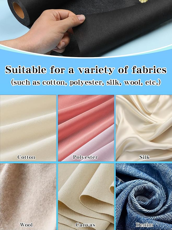 Black Medium Weight Fusible Interfacing - Image 6