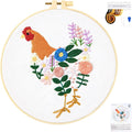 Crafmanoe Hand Embroidery Kits for Beginners Adults, Floral Stamped Cross by Unknown