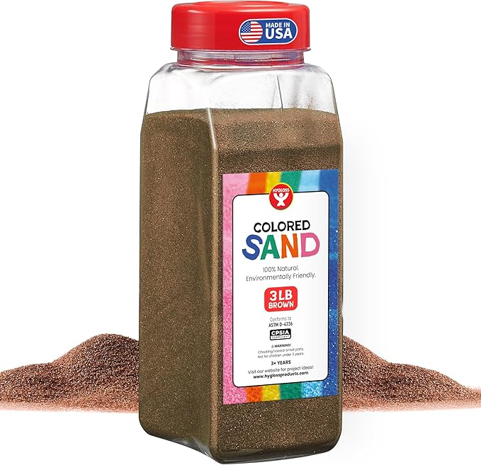 Hygloss Colored Sand for Crafts – 3 lb Bottle by HyglossProductsInc