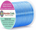 Mandala Crafts 13 Gauge Ice Blue Anodized Aluminum Craft Wire, 60 FT | Colored by MandalaCrafts
