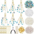 Cunno 776 Pcs Beach Seashell Bag Charm Making Kit, Ocean Coastal DIY Keychain by Cunno