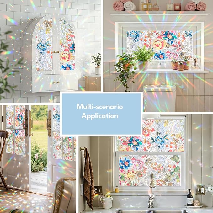 ADD.HERES Window Privacy Film, Stained Glass Decorative Static Cling, Removable - Image 7