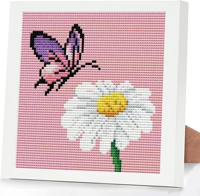Butterfly Cross Stitch Kits, Daisy Cross Stitch Kits by DIYHomeDecor