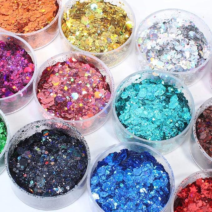 Holographic Chunky Glitter, Licool Craft Glitter - Image 2