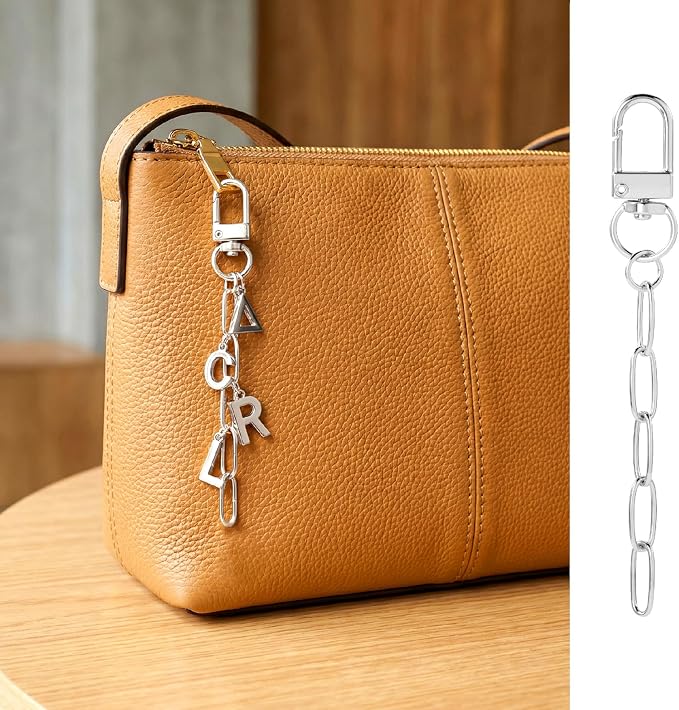 Hzopcw 20pcs Keychain Making Kit, Key Ring Swivel Snap Hook Chains, Alloy - Image 4