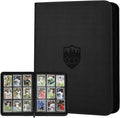 360 Cards Ringless 9-Pocket Side Loading Trading Card Binder, PU Zipper Fixed by GERMUN