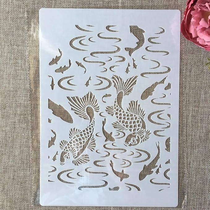 TIAMECH A4 Reusable Double Fish Stencil - Image 2