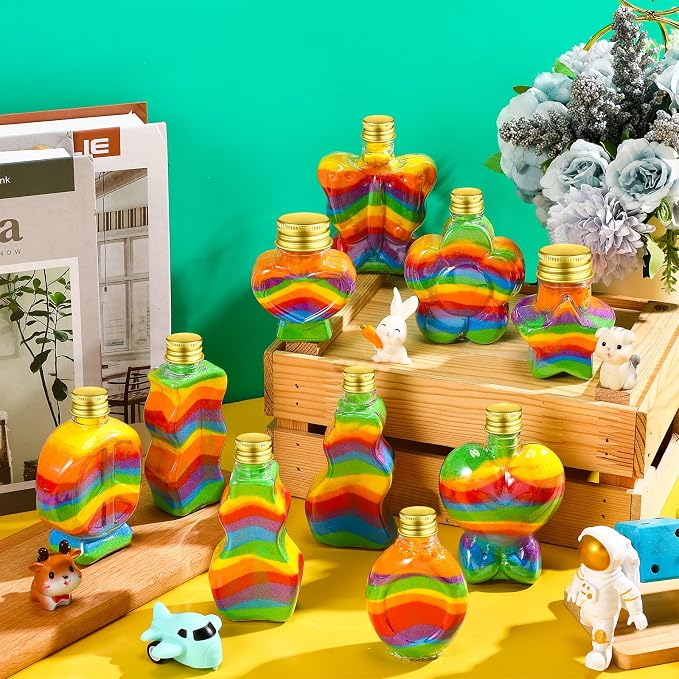 Bokon 100 Pcs Plastic Sand Art Bottles Bulk Sand Art Containers - Image 4