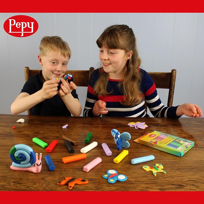 Pepy Plastilina Reusable and Non-Drying Modeling Clay; Box of 12-Color Sticks - Image 3
