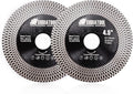 SHDIATOOL 2Pcs Porcelain Tile Diamond Saw Blades Diameter 4.5 Inches x 7/8 inch for Dry/Wet Cutting Grinding Ceramic Marble Artificial Stone
