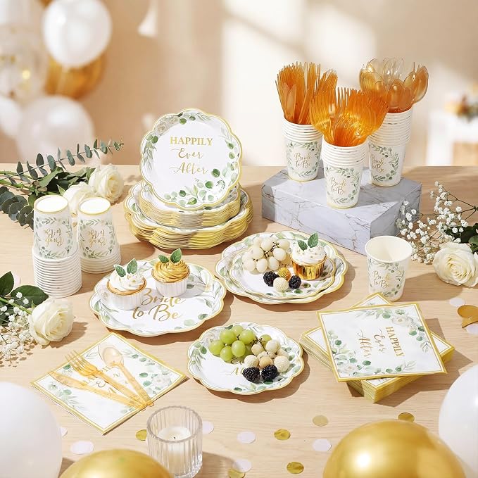 Pickmesh 400 Pcs Sage Green Bridal Shower Party Supplies Eucalyptus Leaves - Image 6