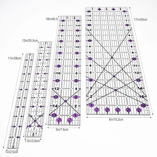 Quilting Rulers Sewing Ruler, Acrylic Quilting Ruler Templates, Precision - Image 2