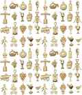 WOCRAFT 60pcs KC Gold Wine Charms Bracelet Charms by WOCRAFT