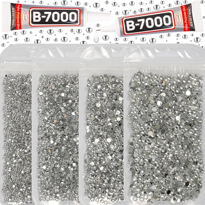 30200Pcs Silver Clear Rhinestones by Worthofbest