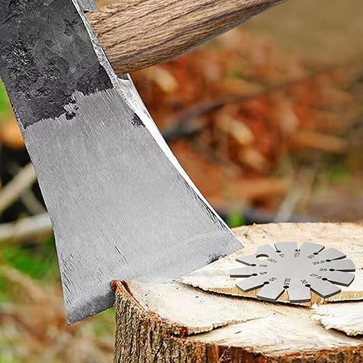 3 PCS Brushed Silver 15-120 Degree Bevel Gauge, Stainless Steel Axe Angle Gauge Round Shape